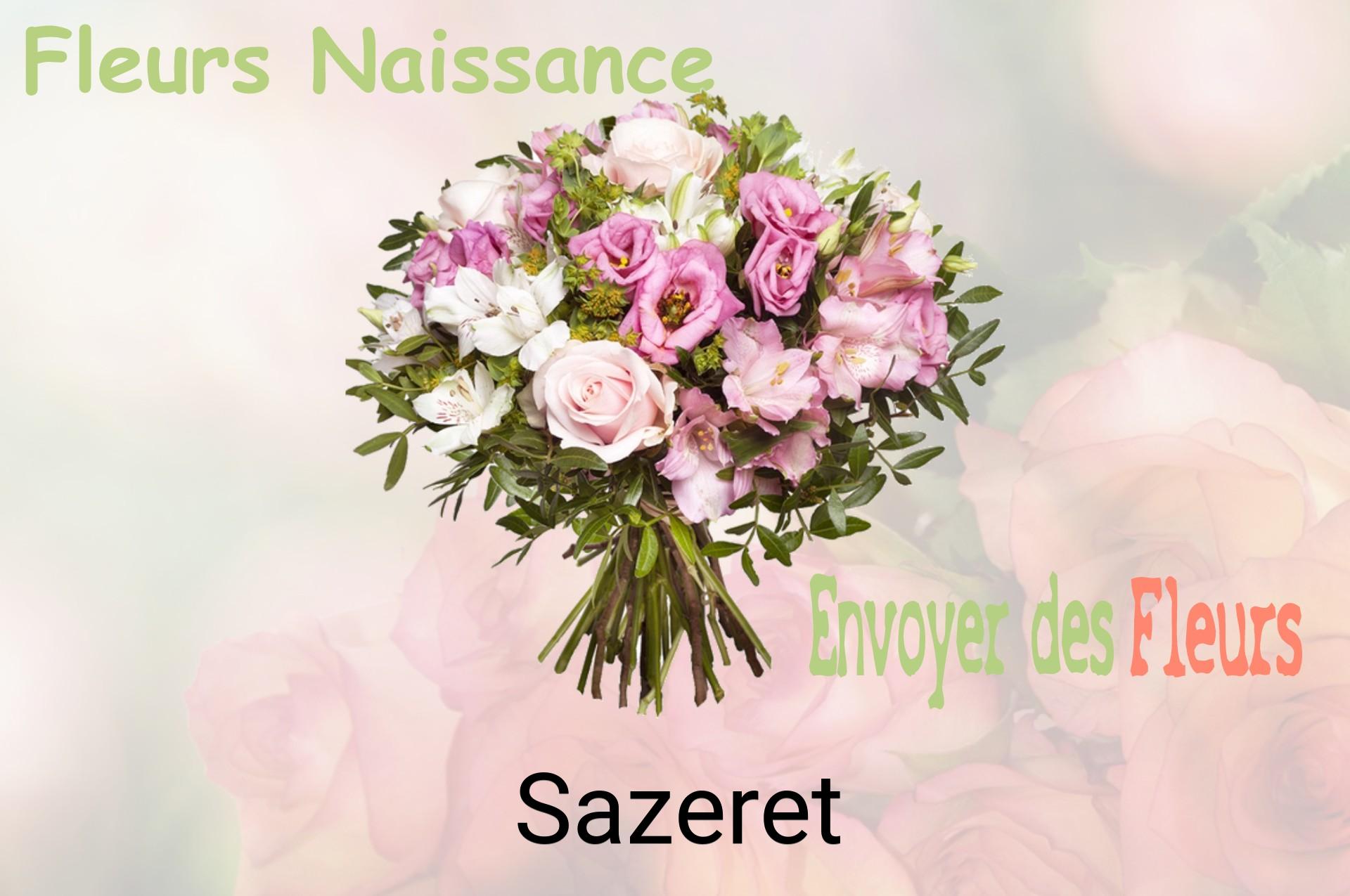 Bouquet de fleurs de naissance livré à Sazeret